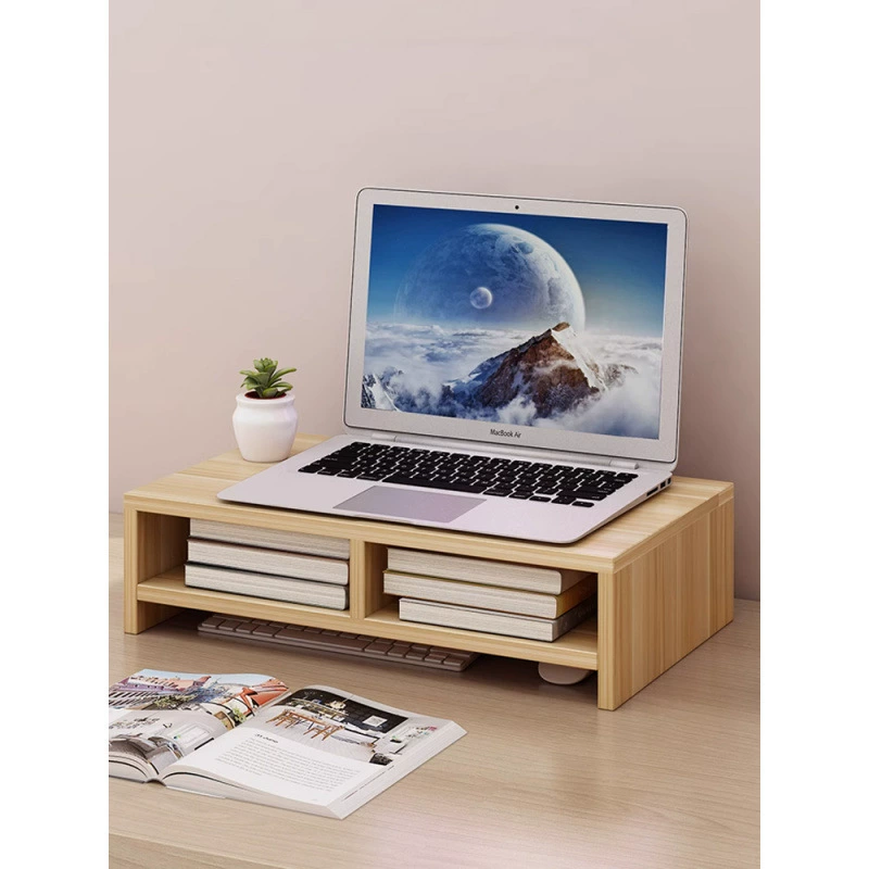 Подставка для компьютера, кронштейн для ноутбука, охлаждающая подставка для рабочего стола, деревянная основа, стол, клавиатура, настольная полка