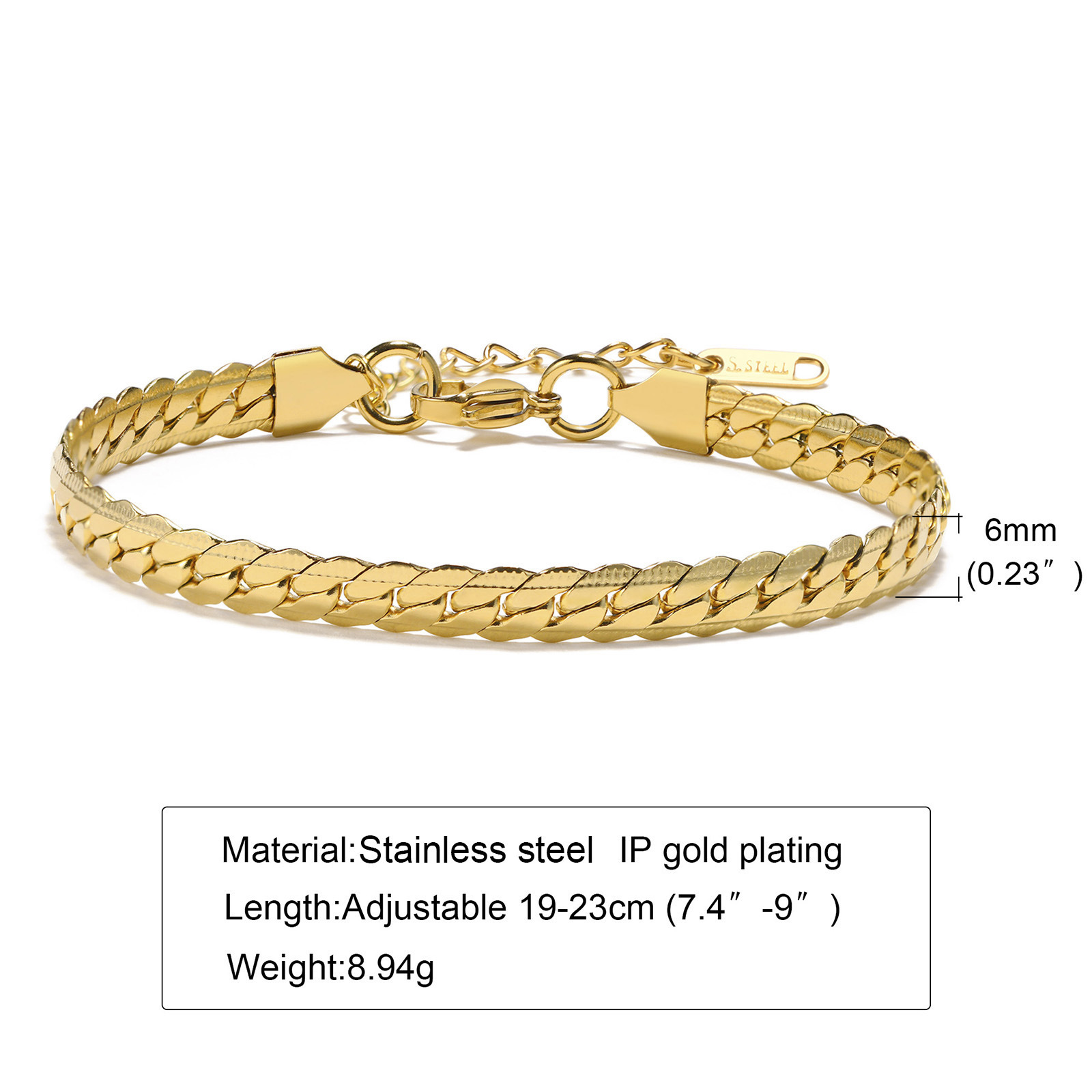 Stainless Steel Simple Style Solid Color Bracelets display picture 2