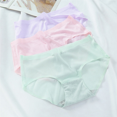summer Thin section Middle-waisted Solid lady Underwear No trace Ladies Triangle pants cotton material girl Pants wholesale