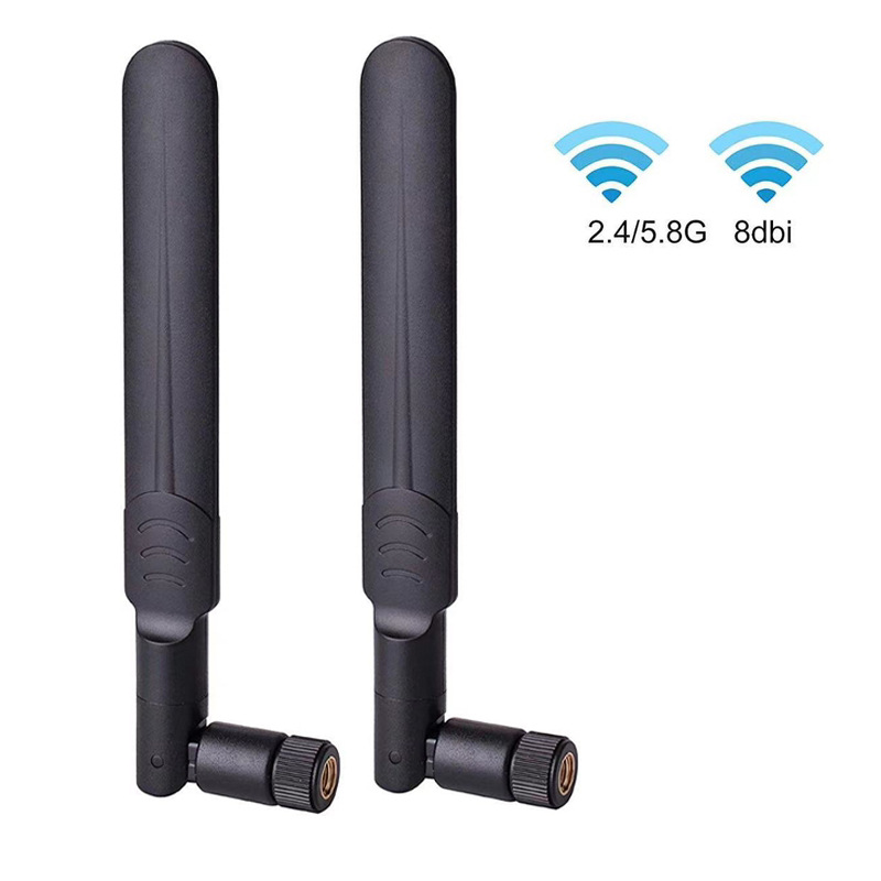 厂家直供2.4G-5.8G外置式羽毛WIFI天线智能路由器2400MHZ双频天线