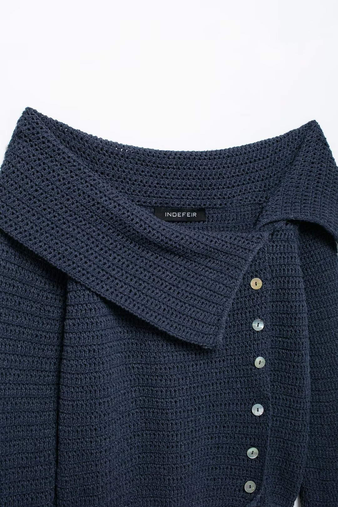 Women's clothing 2024 autumn and winter new street fashion one neck sweater knitted top_voghion.com