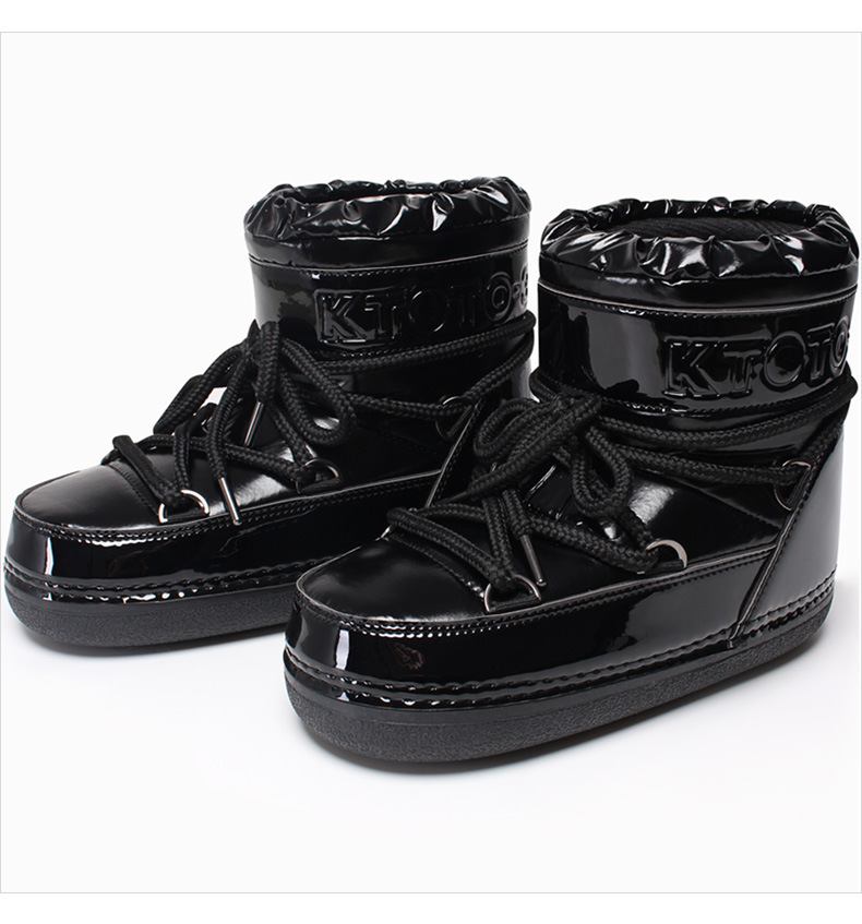 Warme Schneestiefel für Damen, neue Winter-Mondstiefel für Damen, Zwischensohle mit dünner Sohle, wasserabweisende Space Boots_voghion.com