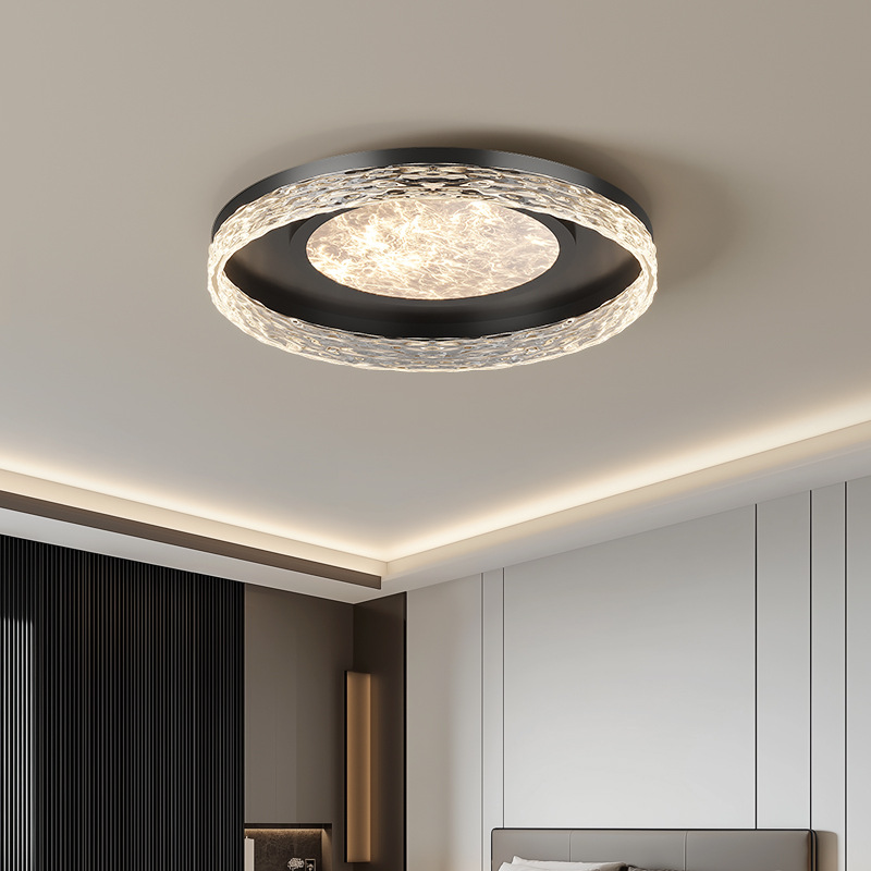 Lámpara de sala de estar Estilo italiano minimalista, ligero, lujo, sensación nórdica de alta gama, lámpara principal de sala de estar, lámpara de techo ultrafina, paquete de lámpara para toda la casa