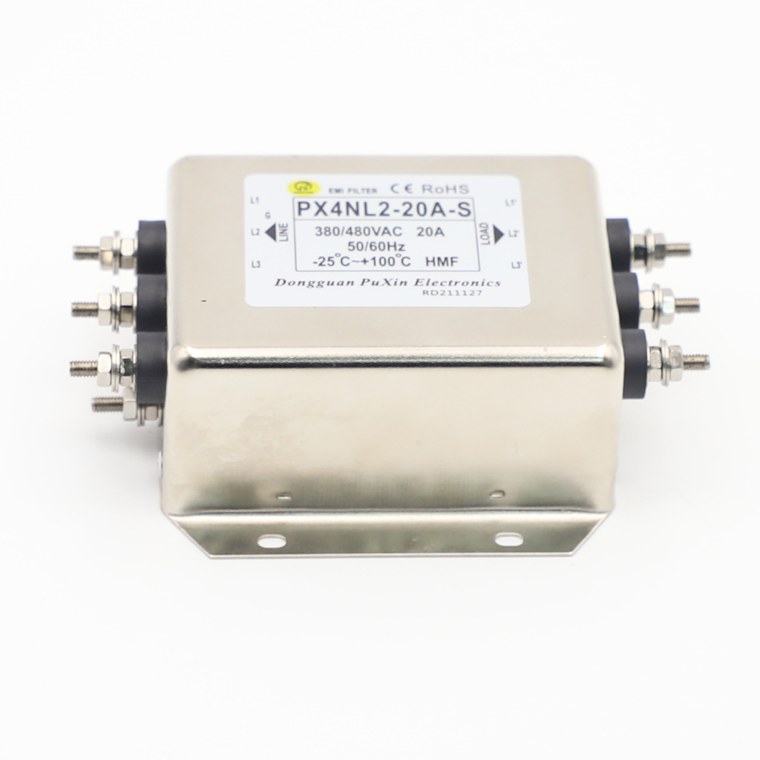原厂直销三相三线二阶滤波常用变频伺服电源滤波器380/480VAC 20A