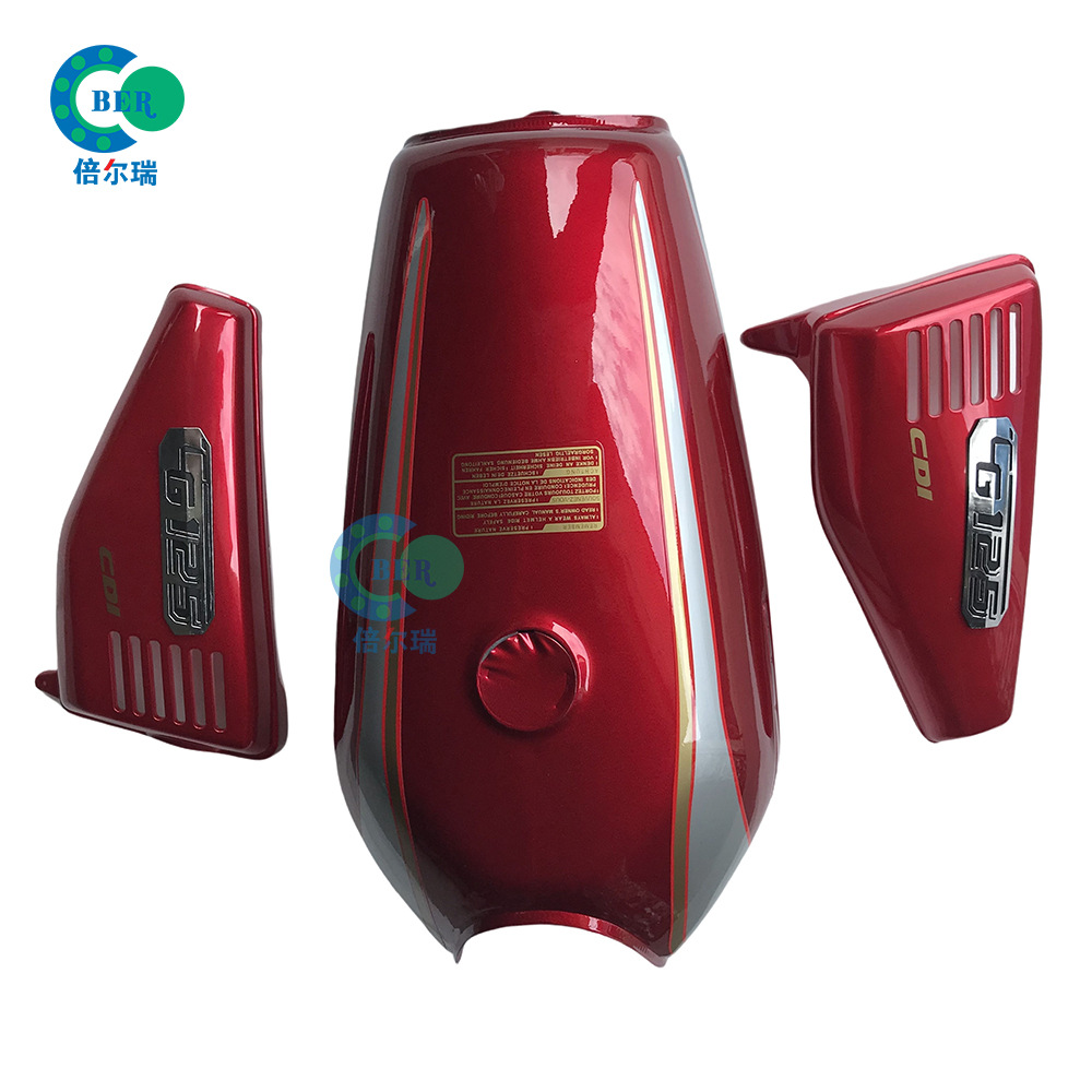 Aplicable a CG125 motocicleta retrógrado tanque de combustible sólido pintura curable sin agujeros laterales tanque de combustible SY