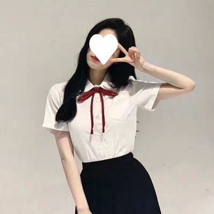 Jk White Shirt Summer Short-Sleeved Long-Sleeved Japanese Style Loose Preppy Graduation Class Uniform Suit Chorus Costume