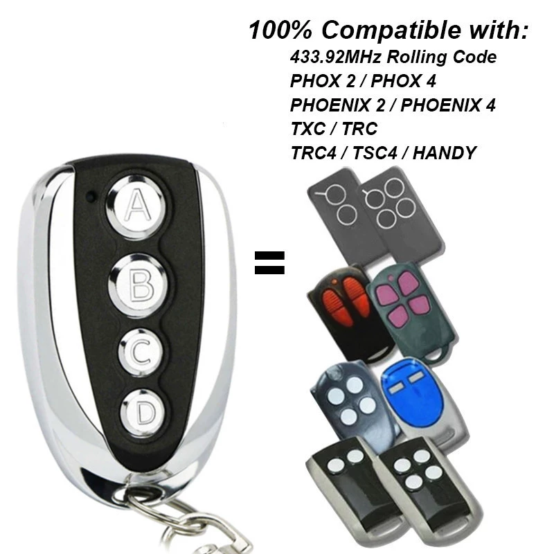 Для PHOENIX 2 4 PHOX2 PHOX пульт дистанционного управления гаражными воротами 433 МГц