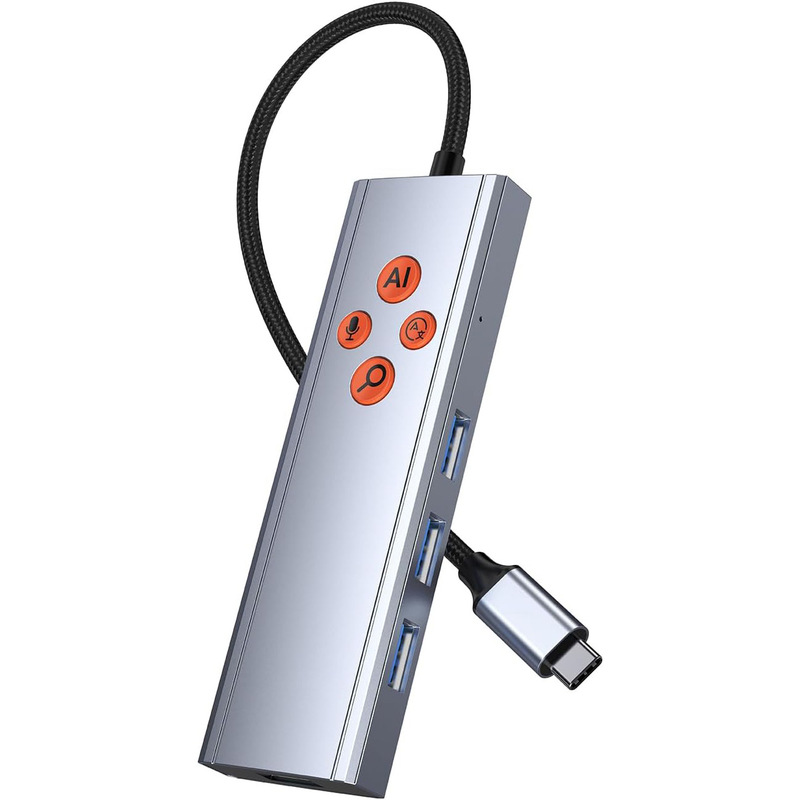 Multifunctional AI Smart Docking Station Type-C to HDMI+USB Voice-to-Text Translation Laptop Docking Station
