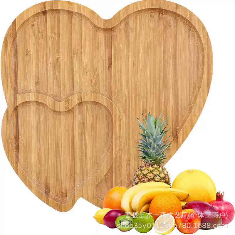 Поднос в форме сердца деревянный поднос деревянный поднос для послеобеденного чая вечеринка