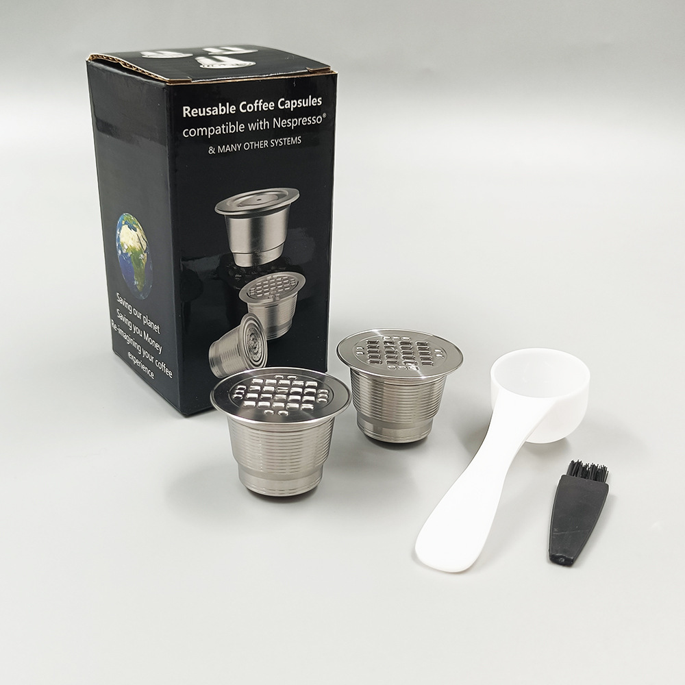 Filtro de café de acero inoxidable reutilizable máquina de café cápsula agujero cuadrado Cápsula de café fabricante