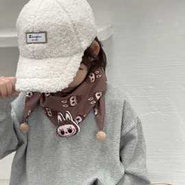 儿童围巾护颈男孩秋冬季保暖男女童三角巾宝宝围脖防风