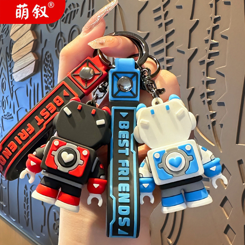 Robot Car Key Chain Pendant Cute Cartoon Doll Couple Bag Small Pendant Exquisite Key Chain Wholesale