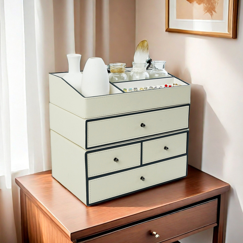 Home Cosmetics Storage Box Jewelry Dust-proof Large Capacity Desktop Dressing Table Advanced Skin Care Storage Box