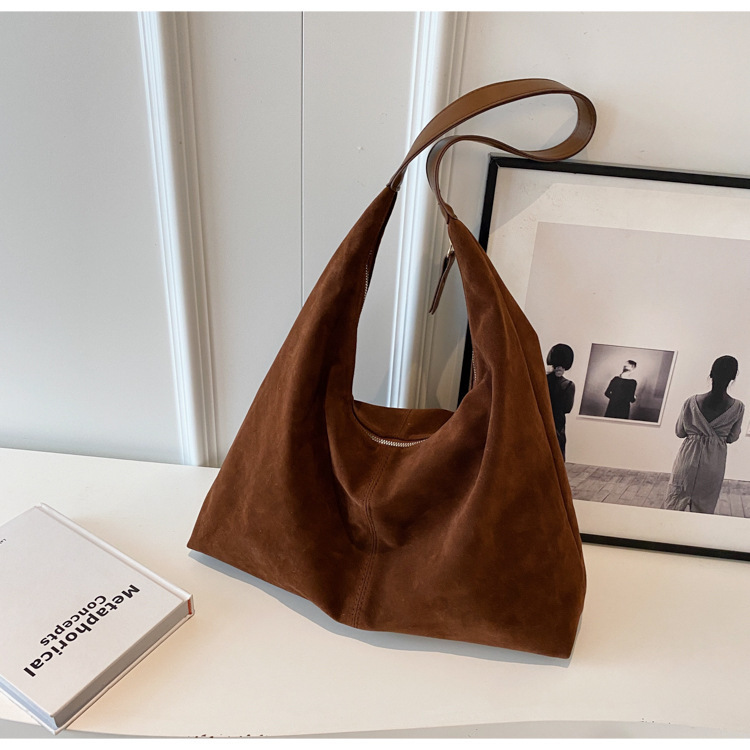Suede Look Slouchy Large Capacity Tote Bag 24