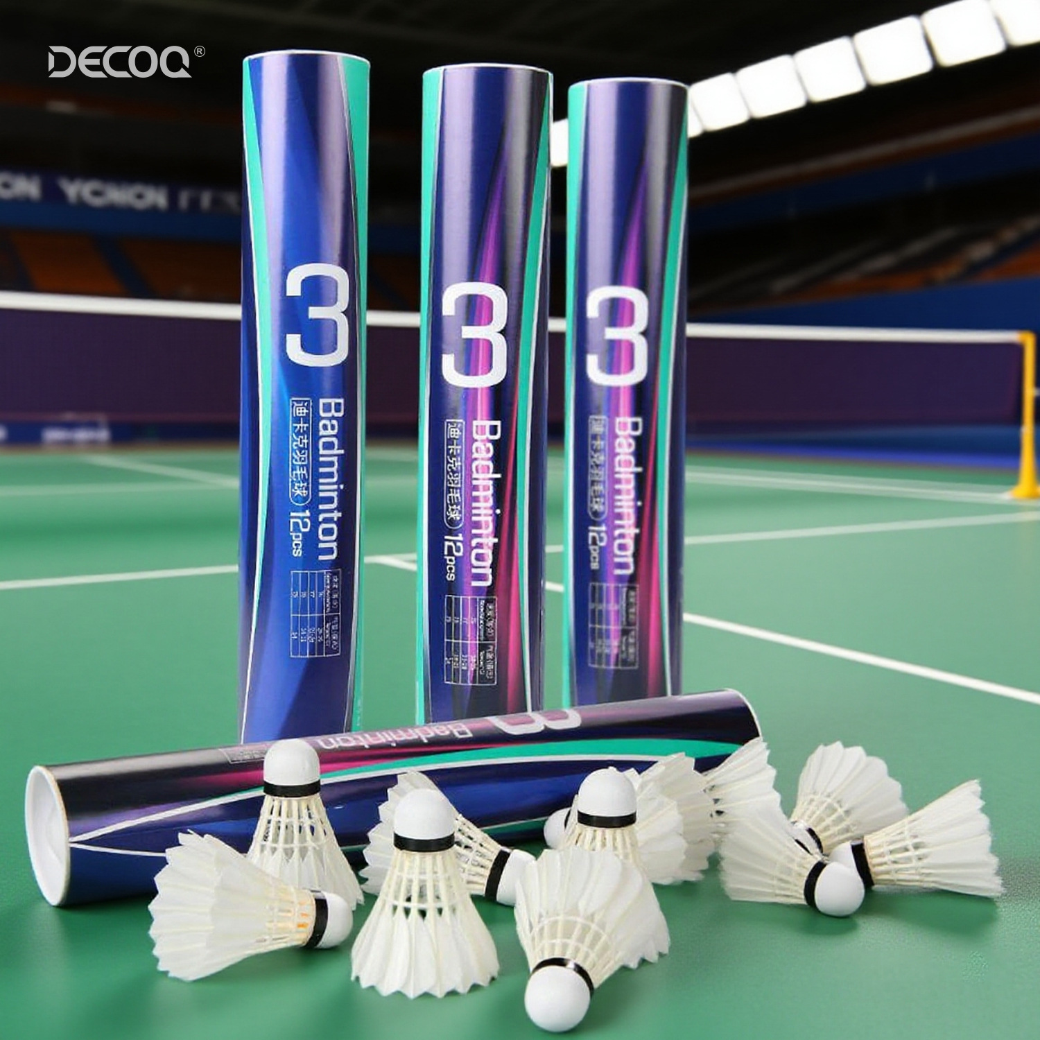 2025Decoq Multifunctional Goose Feather Badminton, Universal for Novices and Professionals, Fast Delivery