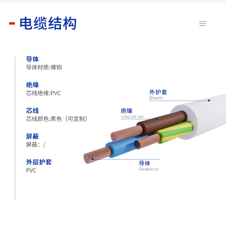 歐標(biāo)H05VV-F/H07VV-F電纜