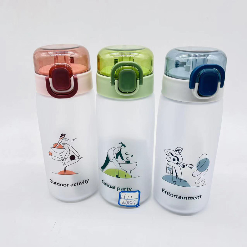 Dumedo plástico taza de agua masculino y femenino estudiante deportes portátil espacio al aire libre taza estudiante hervidor con compartimiento de té