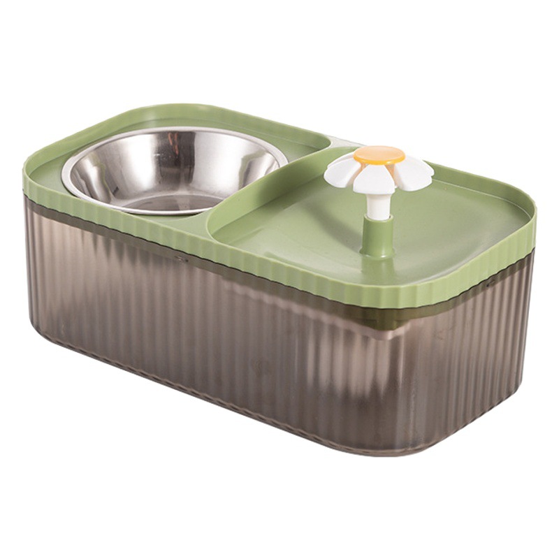Gato Alimentador automático dispensador de agua de gran capacidad pequeña flor dispensador de agua integrado agua corriente perro beber suministros para mascotas