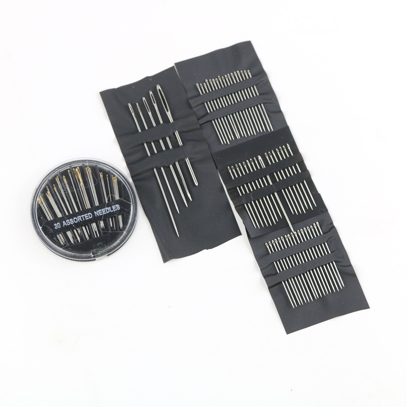 30 oro cola negro aguja placa disco oro cola aguja hogar mano costura aguja máquina de coser aguja traje al por mayor