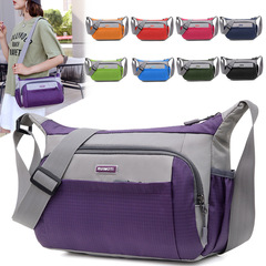 Fashion Sports Outdoor Color-blocked Shoulder Bag Waterproof Lightweight Women's Casual Large Capacity Multi-layer Travel Bag for Women
