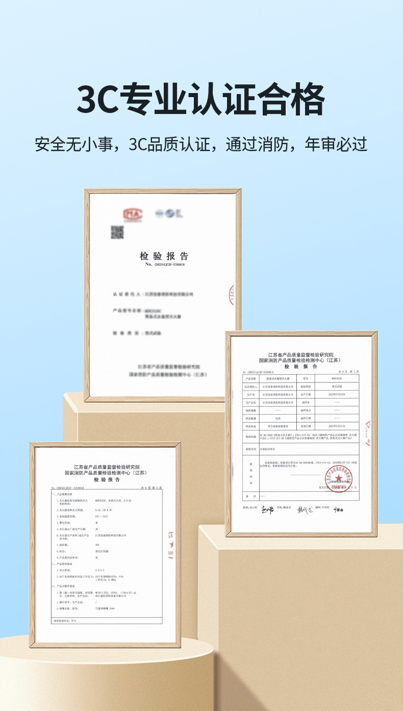 Portable Vehicle-Mounted Water-Based Fire Extinguisher for Car Annual Inspection, Vehicle Fire Equipment, Vehicle Water-Based Fire Extinguisher 13B