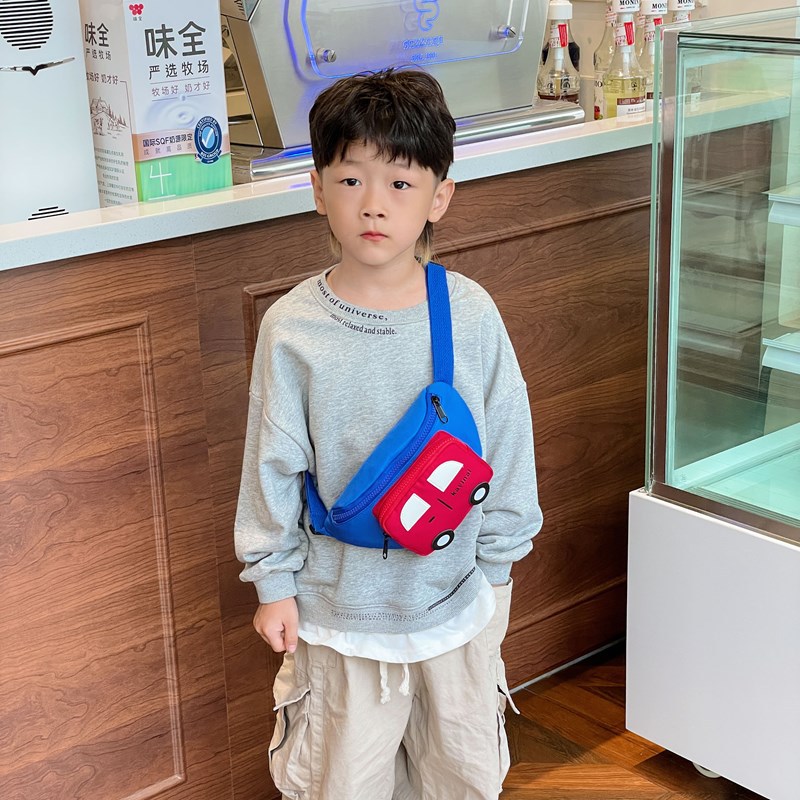 Cartoon coches para niños y niñas bolsas de pecho lindas y interesantes bolsas de cintura de niños nuevos bolsos de comercio exterior para niños
