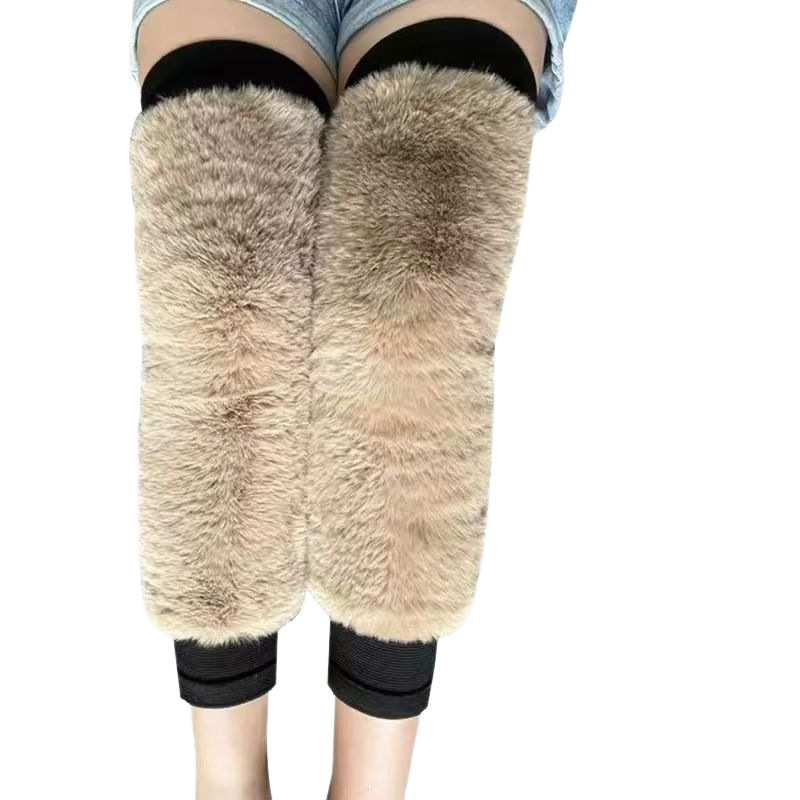 模造ラクダ毛膝サポーター、冷え性の足を暖かく保つ、厚手の防寒、男女兼用、高齢者向け、秋冬専用、裏起毛|undefined