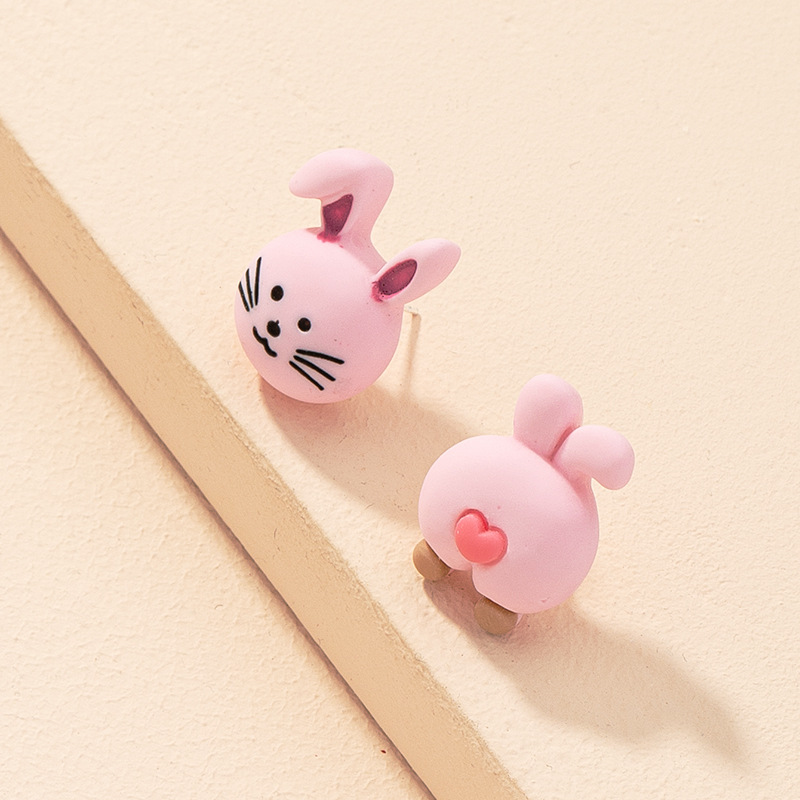 Korean Fashion Rabbit Asymmetric Earrings display picture 4