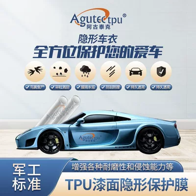 Agutek Invisible Car Film Tpu Full Body Paint Protection Film Ppf Self-Repairing Factory Direct Sales Anti-Scratch