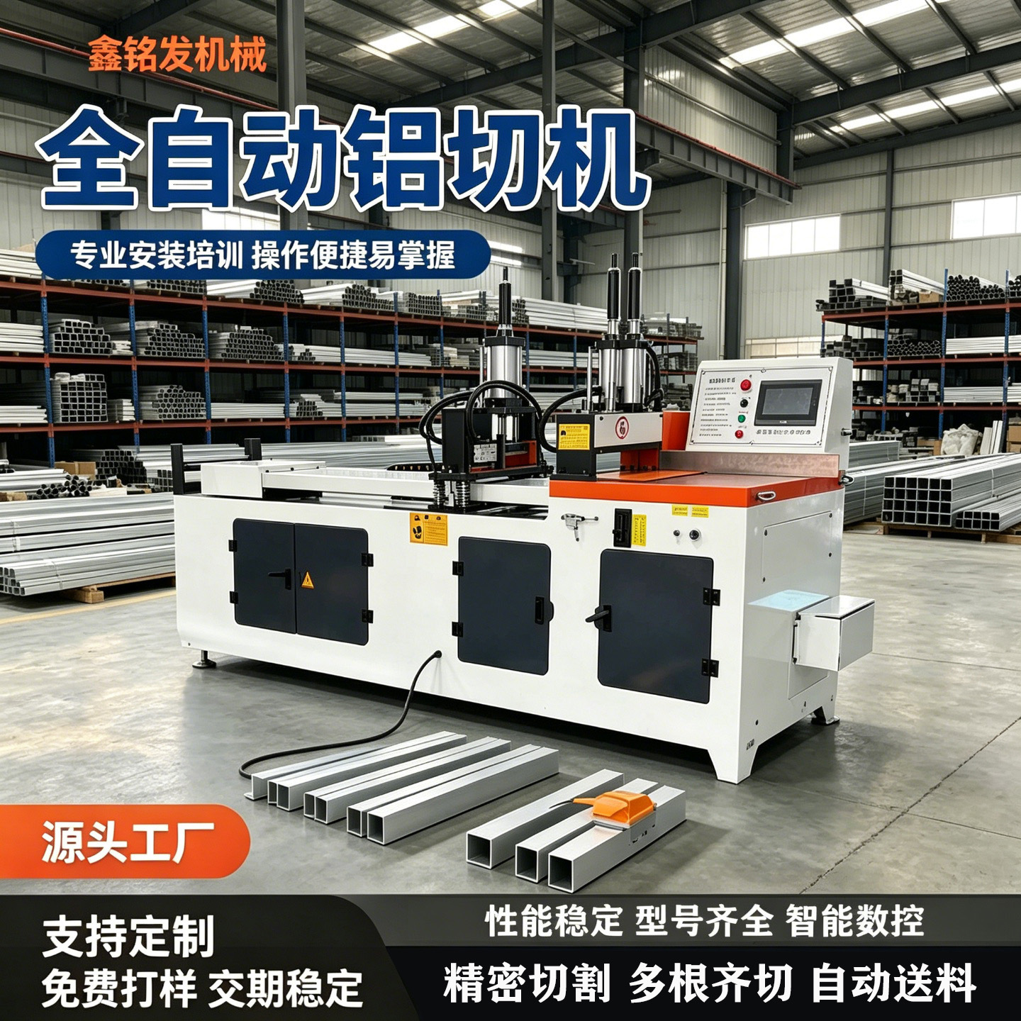 자동 알루미늄 튜브 알루미늄 막대 알루미늄 절단 기계 PVC 파이프 나일론 튜브 절단 기계 455CNC 구리 알루미늄 프로파일 톱질 기계