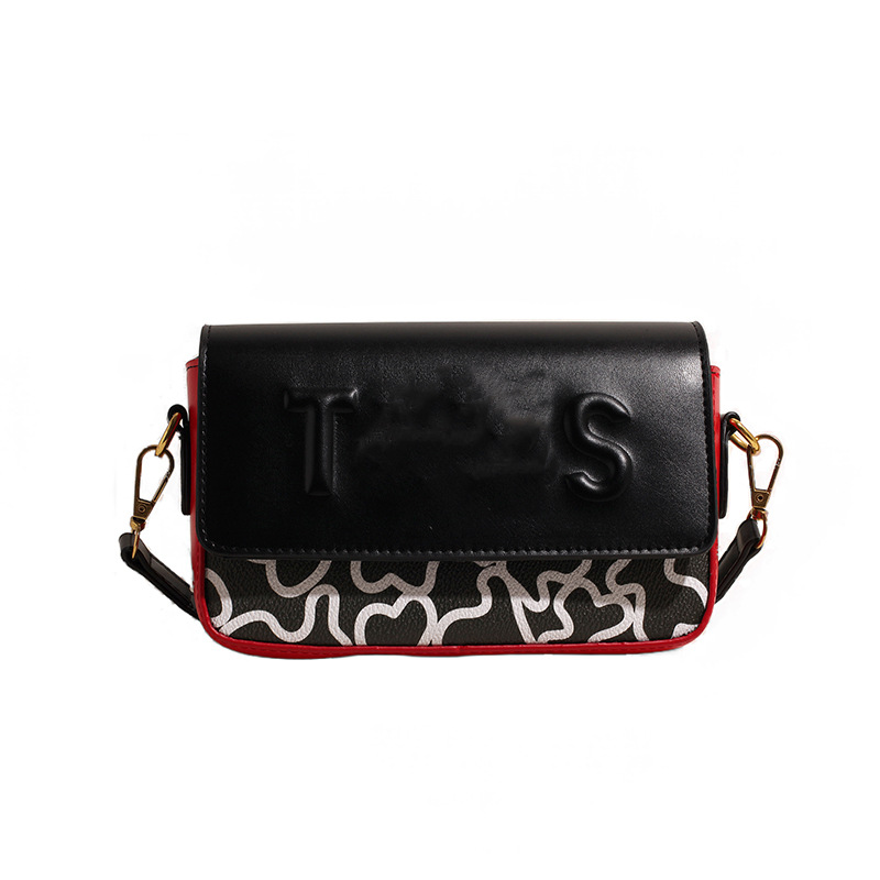 Bolso de pu transfronterizo para mujer 2024 nuevo bolso de mensajero de moda con impresión de letras de estilo occidental