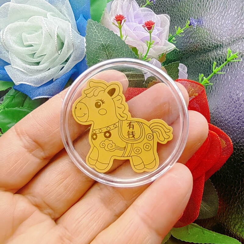 Year of the Horse Imitation Gold Phone Case Stickers, Get Rich Immediately Phone Stickers, Increasingly Better Live Broadcast Benefits, Small Gifts, Random Gifts