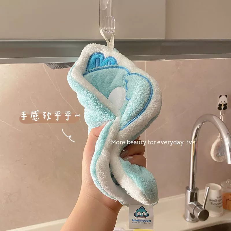 Cute cartoon handkerchief for home use, quick dry towel, increased thickness, water absorbent
