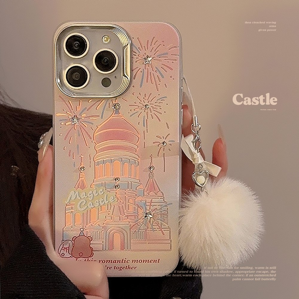 Protective Phone Case For Apple Iphone With Cartoon Fireworks Castle_voghion.com