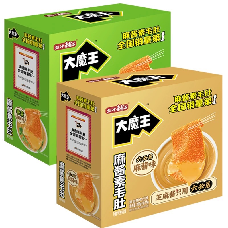 延津埔子大魔王こんにゃくベジタリアン毛肚六必居胡麻だれ風味コリアンダーフレーバースナックカジュアル216g箱|undefined