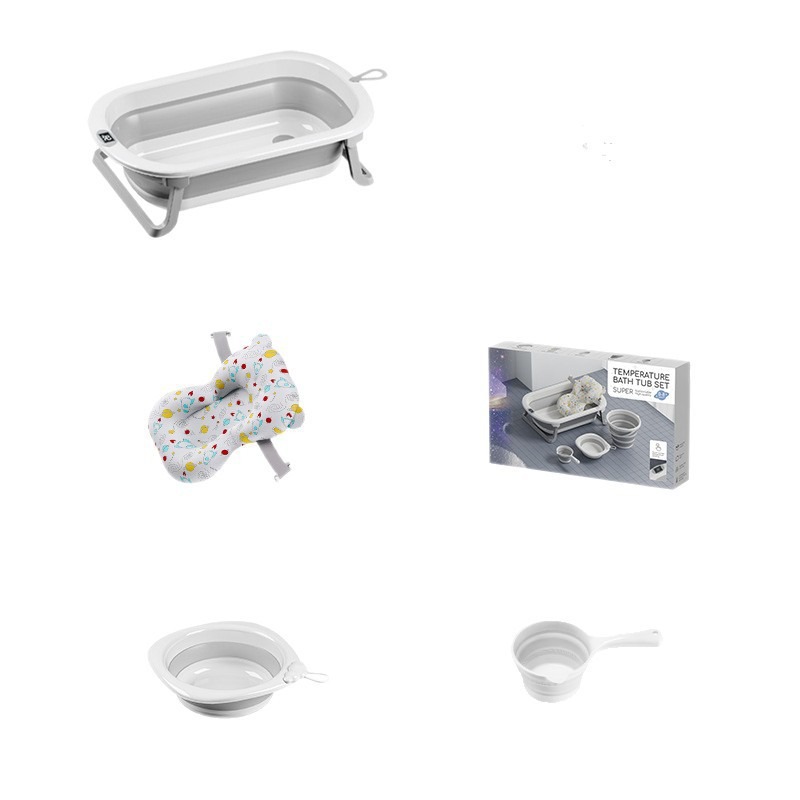 Set de bañera para bebés bañera para bebés bañera para bebés sentarse y acostarse bañera grande plegable para el hogar productos infantiles recién nacidos