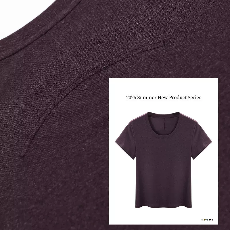 【U领裸感T】亚麻+天丝莱赛尔短袖女新款百搭设计感收背显瘦T恤女