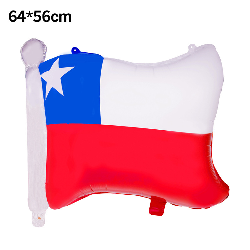 Globo de aluminio redondo de 18 pulgadas con bandera de Chile, para Día Nacional