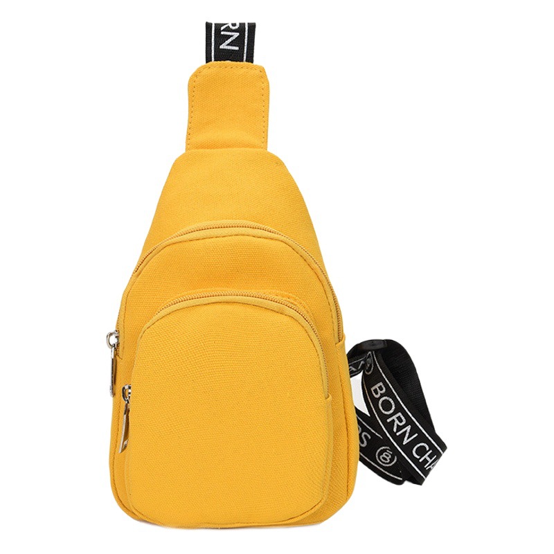 Fashion children's canvas small chest bag custom printed logo cute shoulder messenger bag students kindergarten primary school students