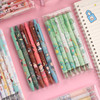 Set, cute gel pen, brand dinosaur, green monster, stationery, 6 pieces, internet celebrity