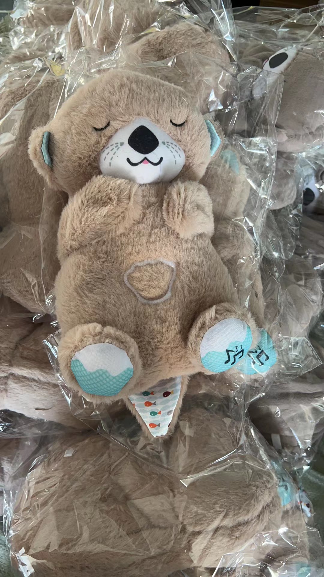 (Vaya al enlace para obtener más detalles para realizar el pedido) Otter Sleeping Music Doll Calma el juguete de peluche Baby Sleeping Artee