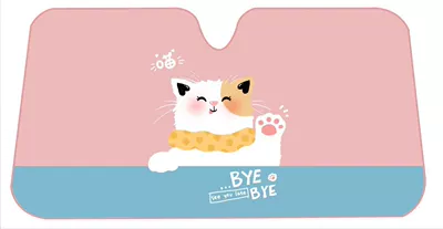 Sun shade | Rabbit Car Sun Visor - pink-lucky-cat-sun-visor