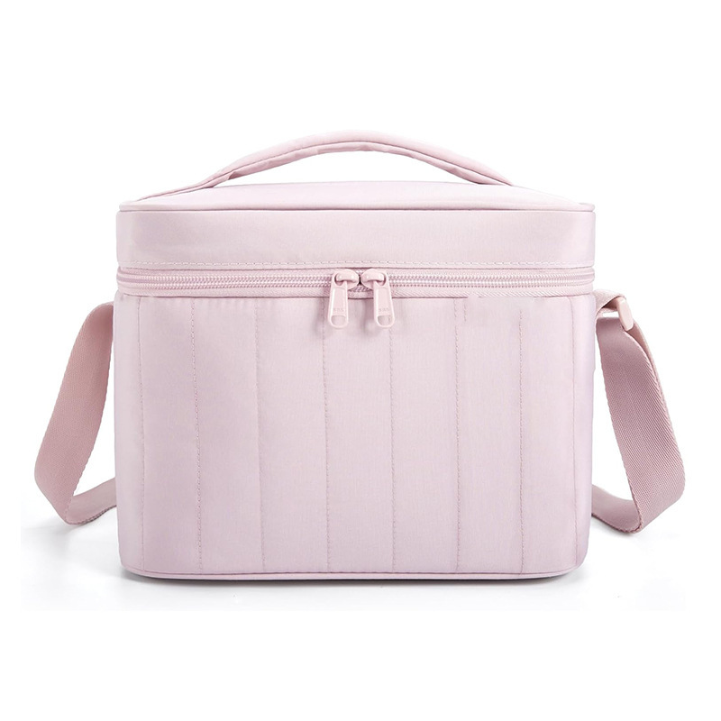 Nueva bolsa de almuerzo de damas bolsa de almuerzo aislante linda bolsa de almuerzo portátil esponjosa bolsa de almuerzo bolsa de refrigeración de quilting ligera