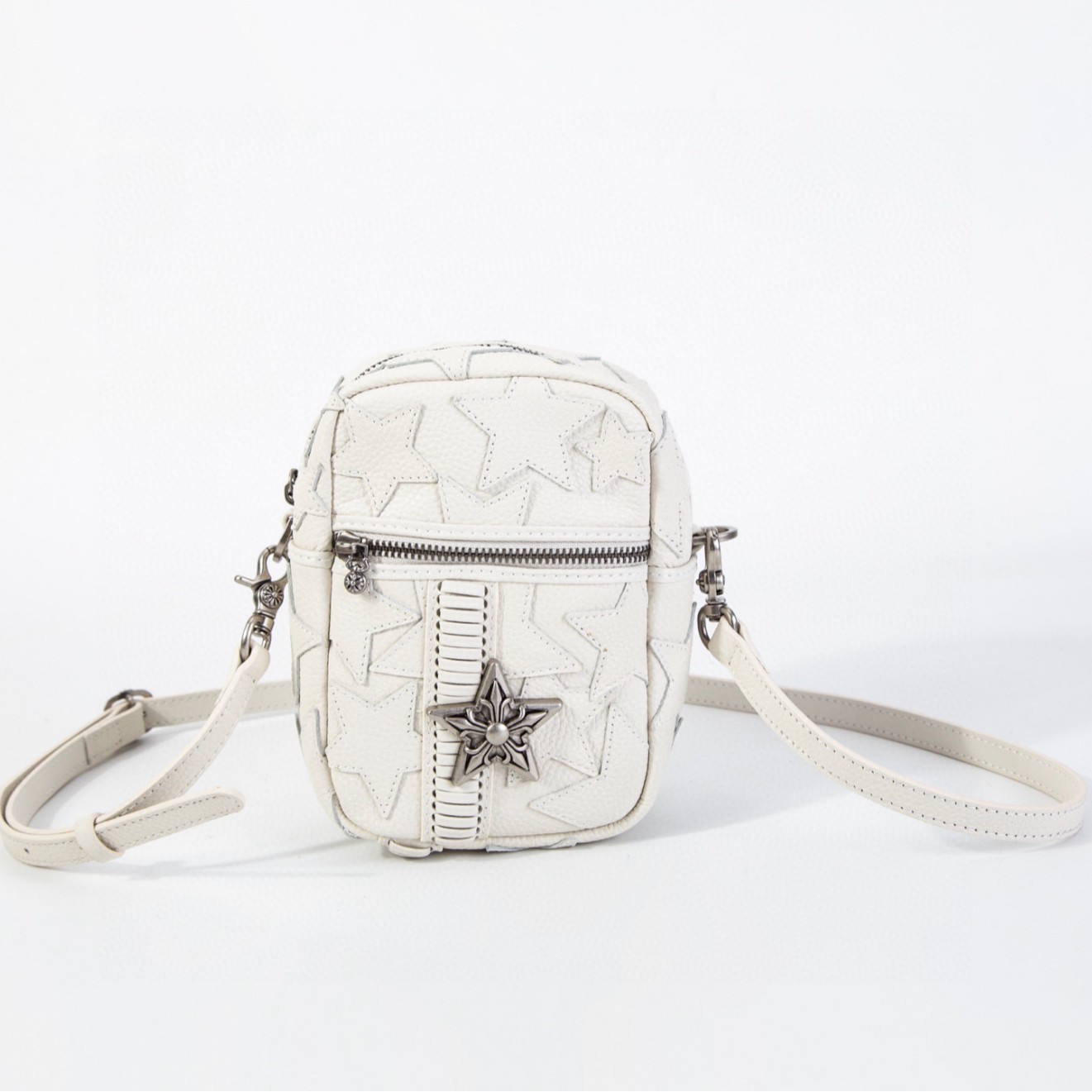 日韩超火十字架手机包相机包时髦男女通用头层牛皮单肩斜跨小包包