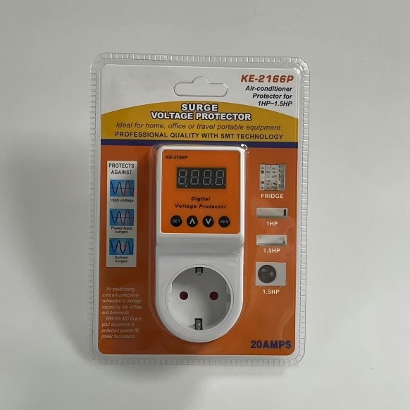 10-year factory provides high and low voltage digital display adjustable 220V European German standard refrigerator protector voltage protector