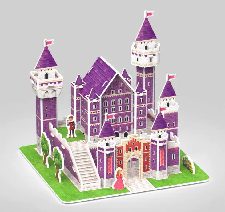 Three dimensional brainteaser, toy, house, interactive constructor, DIY, in 3d format, family style, Birthday gift