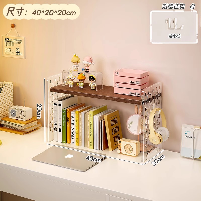 Estante de escritorio, gabinete de almacenamiento de cosméticos, escritorio para el hogar, tocador de estilo acrílico de múltiples capas, estante de exhibición