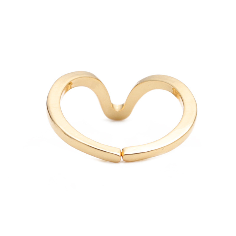 Anillo Abierto Dorado De Cobre Simple display picture 3