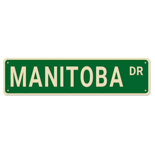 Manitoba Dr Canadian Street Famous Brand Iron Painting American Metal Door Sign Decorative Indicator