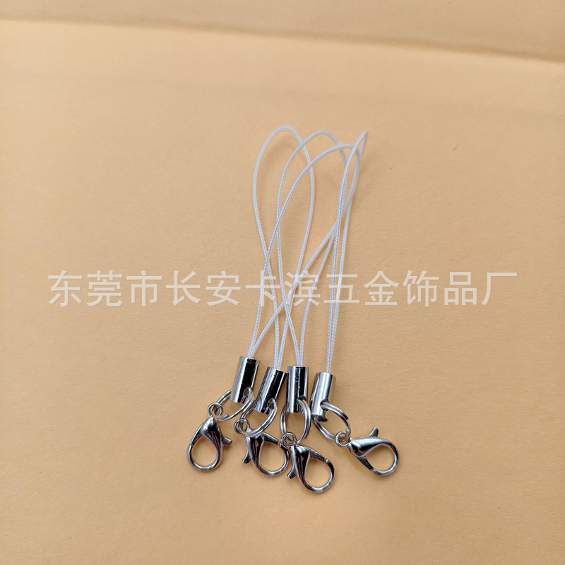 08 [White] 12 Lobster Clip Hanging Rope